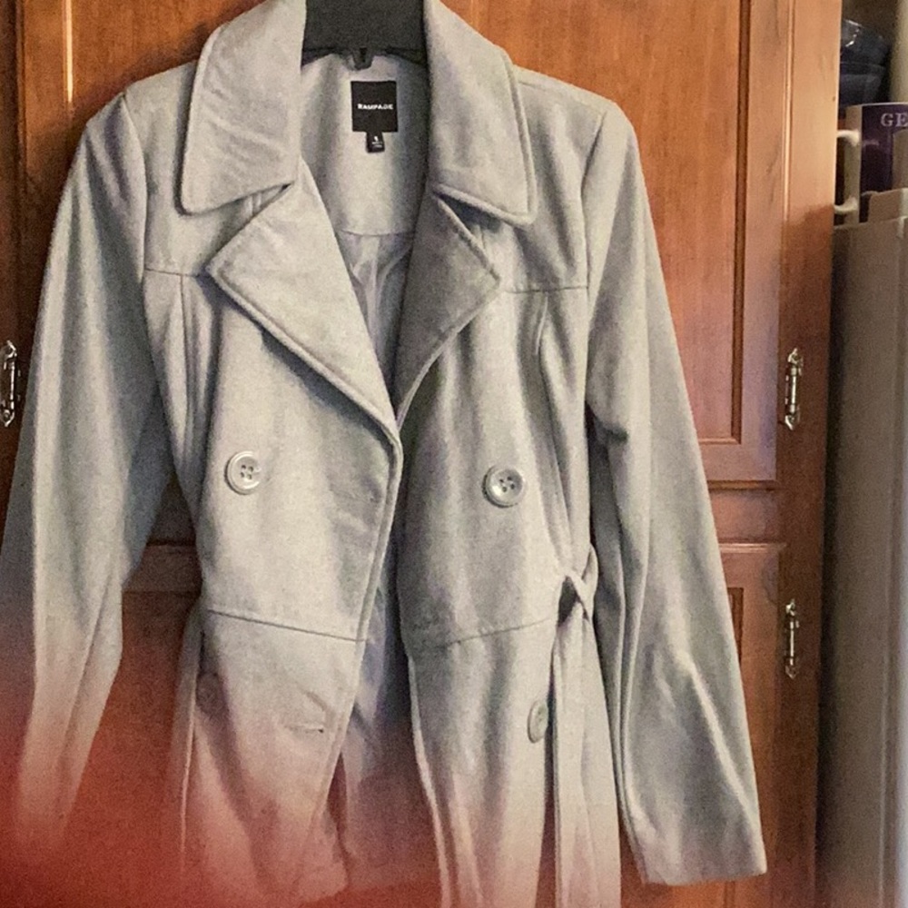 Grey pea coat brand new